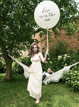 XL Latexballon - Love is in the air - ø 1m